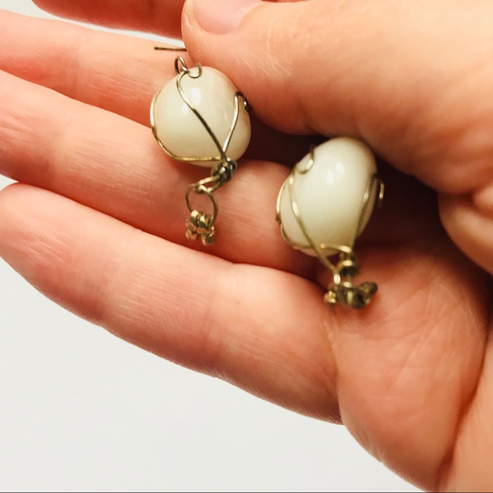 Handmade stone earrings - Picture 6 of 6
